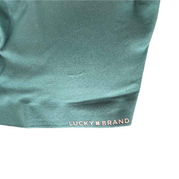 Lucky brand green padded wireless Tshirt lounge bra Medium Preppy Holiday Sport - Picture 2 of 9